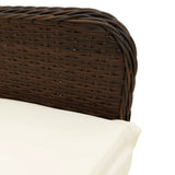 vidaXL 3-delige Bistroset met kussens poly rattan bruin