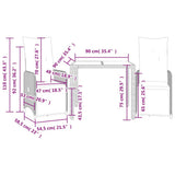 vidaXL 3-delige Bistroset met kussens poly rattan bruin