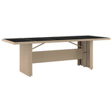 vidaXL 9-delige Bistroset met kussens poly rattan bruin