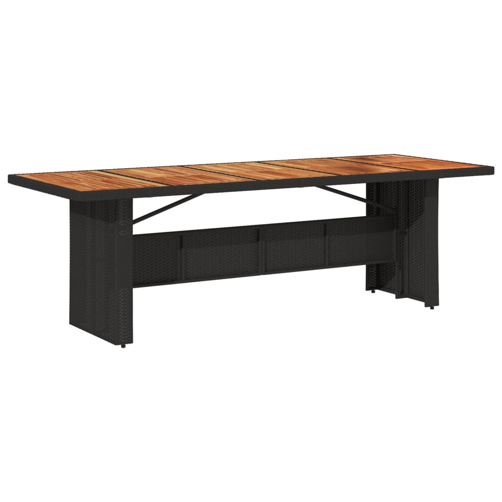 vidaXL 9-delige Bistroset met kussens poly rattan zwart