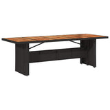 vidaXL 9-delige Bistroset met kussens poly rattan zwart