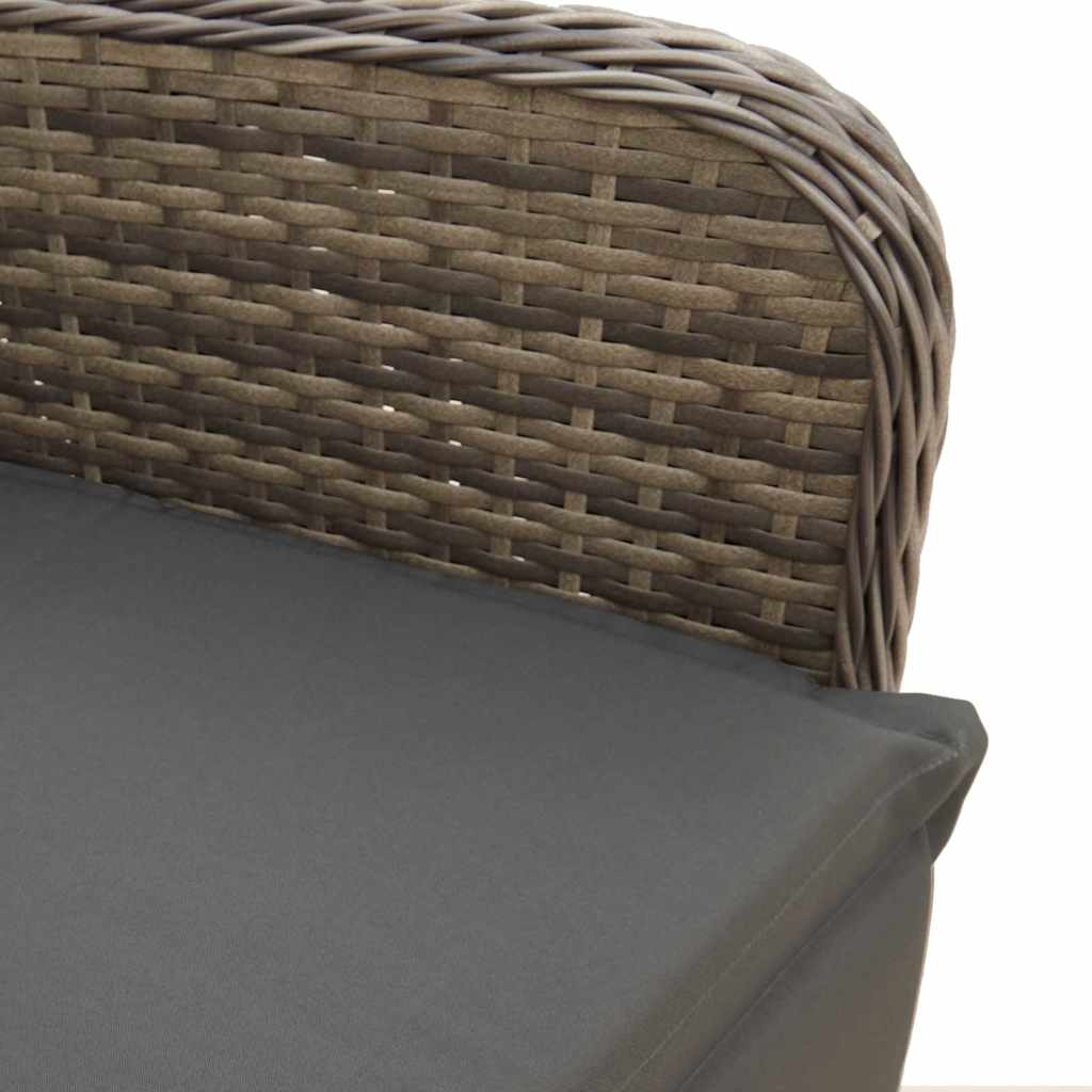 vidaXL 9-delige Bistroset met kussens poly rattan zwart