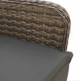 vidaXL 9-delige Bistroset met kussens poly rattan zwart