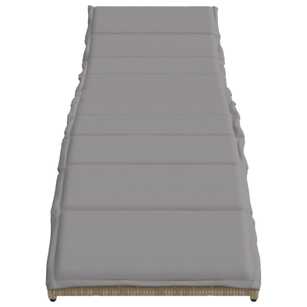 vidaXL Ligbedden 2 st met kussens poly rattan zwart