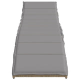 vidaXL Ligbedden 2 st met kussens poly rattan zwart