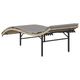 vidaXL Ligbedden 2 st met kussens poly rattan zwart