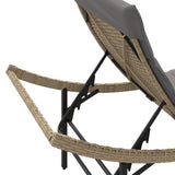 vidaXL Ligbedden 2 st met kussens poly rattan zwart