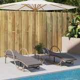 vidaXL Ligbedden 2 st met kussens poly rattan zwart