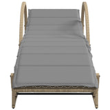 vidaXL Ligbedden 2 st met kussens poly rattan zwart