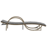 vidaXL Ligbedden 2 st met kussens poly rattan zwart