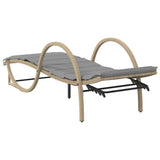 vidaXL Ligbedden 2 st met kussens poly rattan zwart