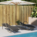 vidaXL Ligbedden 2 st met kussens poly rattan zwart