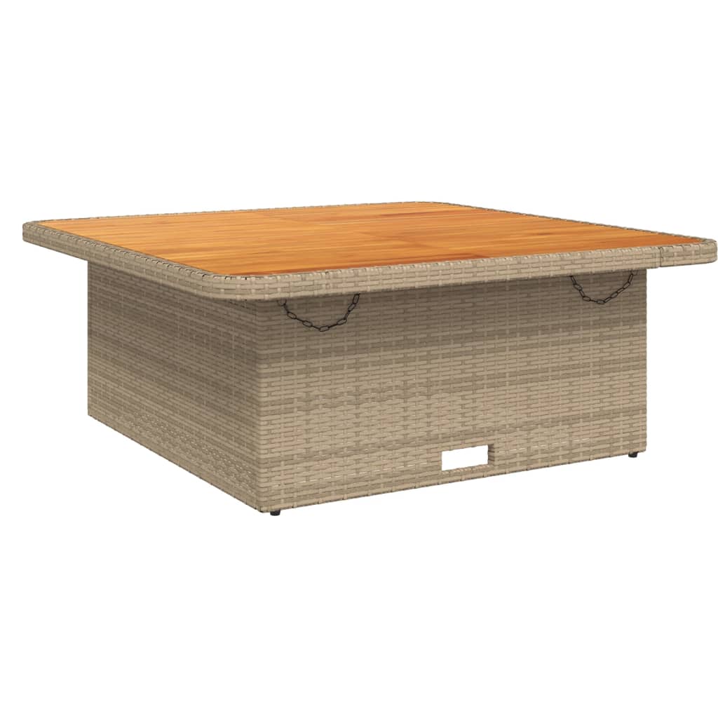 vidaXL 3-delige Tuinset met kussens poly rattan beige