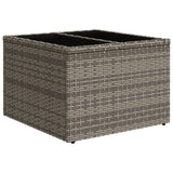 vidaXL 2-Piece Lounge Set with Cushions Poly Rattan and Glass Black
