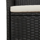 vidaXL 9-delige Tuinset poly rattan zwart