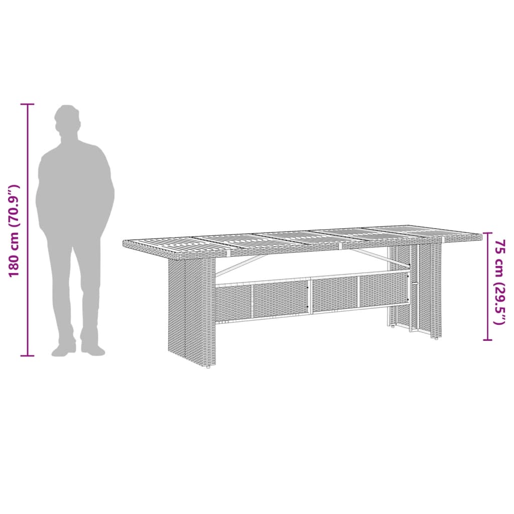 vidaXL 9-delige Tuinset met kussens poly rattan grijs