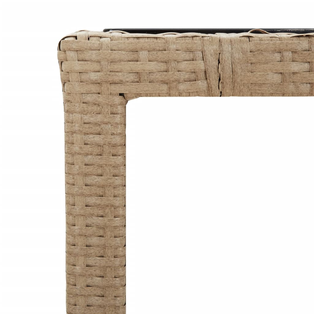 vidaXL 5-piece Garden Lounge Set with Cushions Poly Rattan Beige