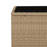 vidaXL 3-Piece Garden Lounge Set with Cushions Poly Rattan Beige