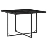 vidaXL 5-piece Garden Lounge Set with Cushions Poly Rattan Black