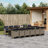 vidaXL 5-piece Garden Lounge Set with Cushions Poly Rattan Black