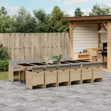 vidaXL 5-piece Garden Lounge Set with Cushions Poly Rattan Black