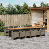 vidaXL 5-piece Garden Lounge Set with Cushions Poly Rattan Black