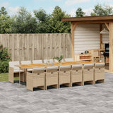 vidaXL 5-piece Garden Lounge Set with Cushions Poly Rattan Black