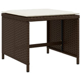 vidaXL 9-delige Tuinset poly rattan zwart