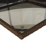 vidaXL 9-delige Tuinset poly rattan zwart