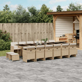 vidaXL 9-delige Tuinset poly rattan zwart