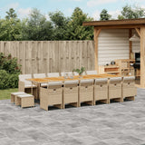 vidaXL 9-delige Tuinset poly rattan zwart