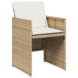 vidaXL 9-delige Tuinset poly rattan zwart