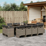 vidaXL 9-delige Tuinset poly rattan zwart