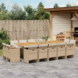 vidaXL 9-delige Tuinset poly rattan zwart