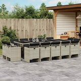 vidaXL 9-delige Tuinset poly rattan zwart