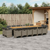vidaXL 9-delige Tuinset poly rattan zwart