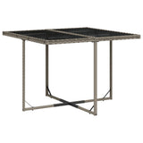 vidaXL 5-delige Tuinset met kussens poly rattan zwart