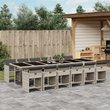 vidaXL 5-delige Tuinset met kussens poly rattan zwart