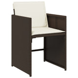 vidaXL 9-delige Tuinset poly rattan zwart