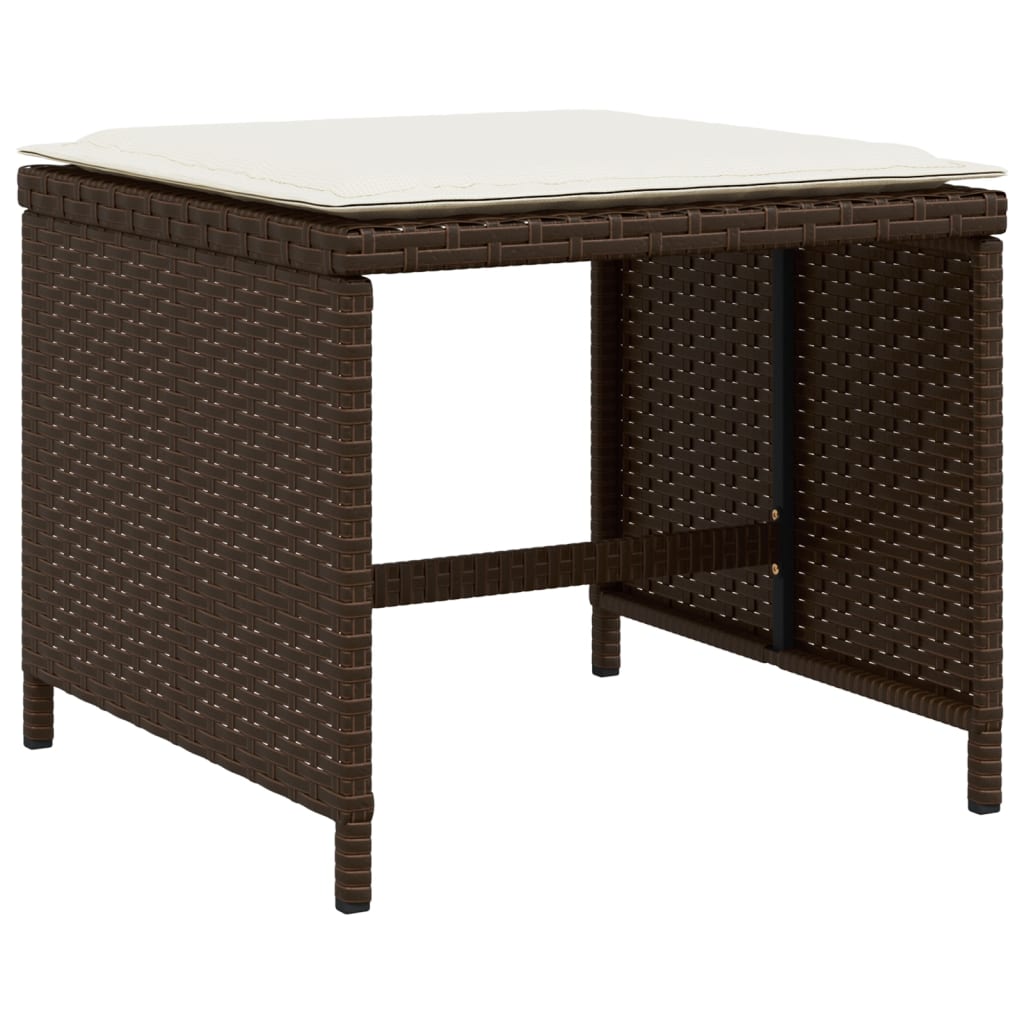 vidaXL 9-delige Tuinset poly rattan zwart