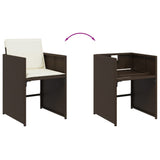 vidaXL 9-delige Tuinset poly rattan zwart