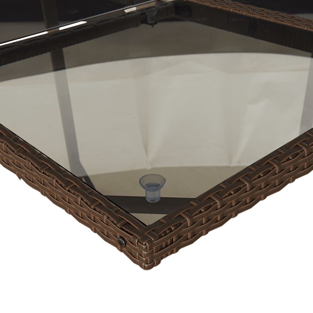 vidaXL 9-delige Tuinset poly rattan zwart