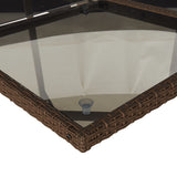 vidaXL 9-delige Tuinset poly rattan zwart