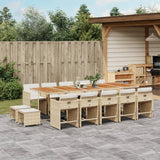 vidaXL 9-delige Tuinset poly rattan zwart