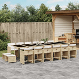 vidaXL 9-delige Tuinset poly rattan zwart