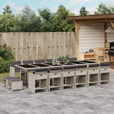vidaXL 9-delige Tuinset poly rattan zwart