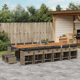 vidaXL 9-delige Tuinset poly rattan zwart