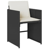 vidaXL 9-delige Tuinset poly rattan zwart