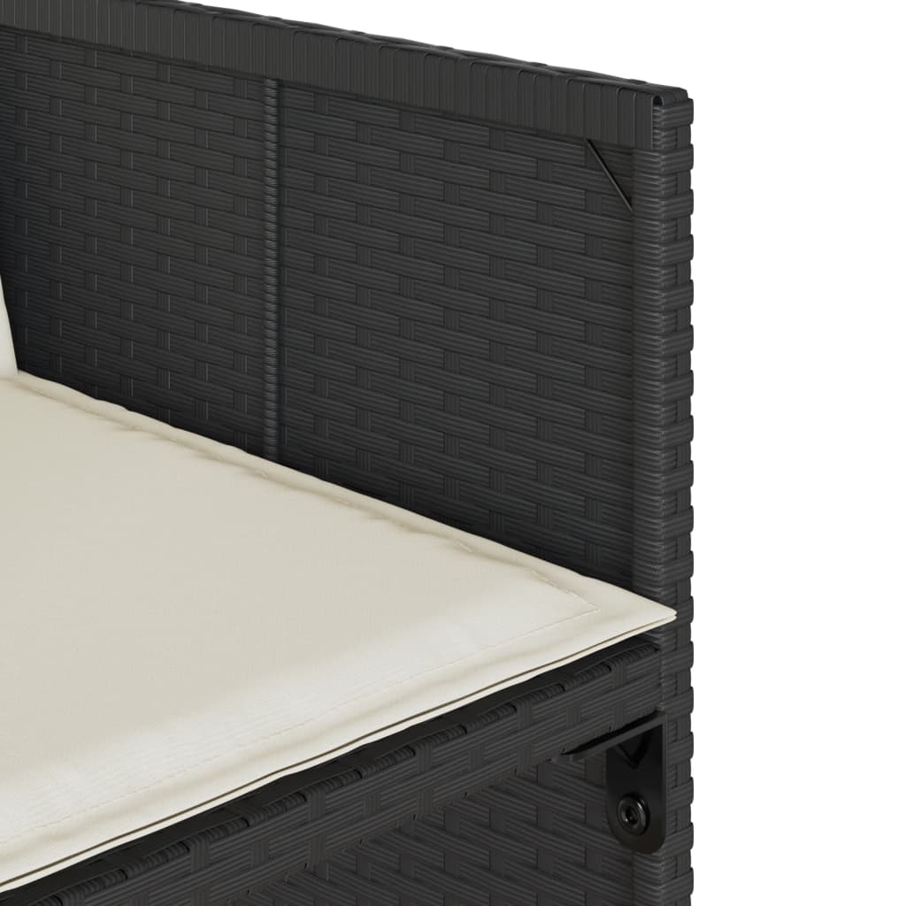 vidaXL 9-delige Tuinset poly rattan zwart