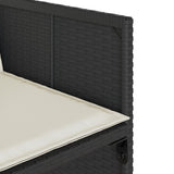 vidaXL 9-delige Tuinset poly rattan zwart